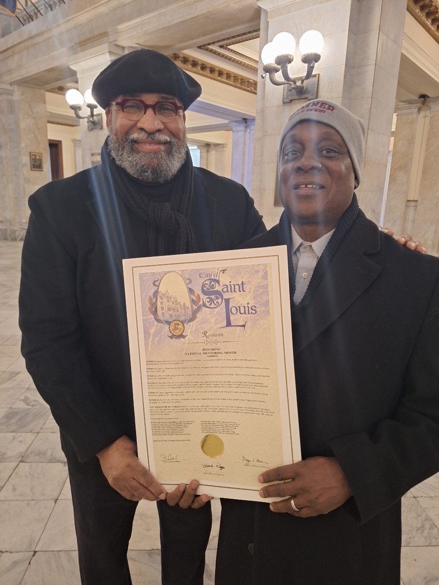 Saturday Boys Recognized by Board of Aldermen SBA Board Members Alan Green (L) & Byron Price (R)